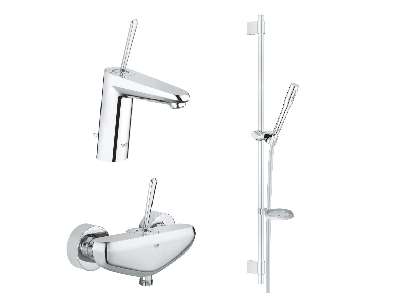 Grohe Pachet 3in1 dus grohe eurodisc joy 23430000, baterie dus, lavoar, marimea m, coloana dus, crom