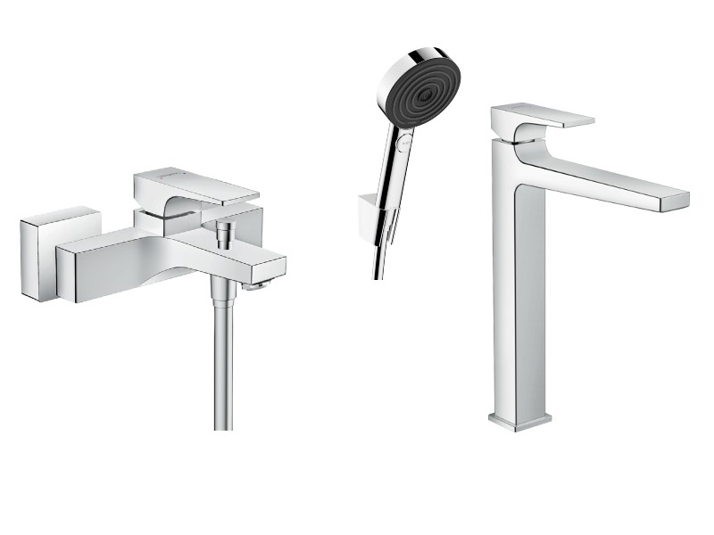 Hansgrohe Pachet cada 3in1 hansgrohe metropol, baterie xl, set dus, crom, 32540000