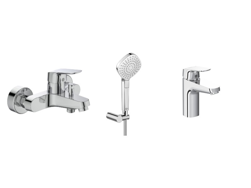 Ideal Standard Pachet cada 3in1 ideal standard ceraflex b1721aa, 1/2'', diverter, baterie lavoar, 3/8'', marimea m , ventil, set