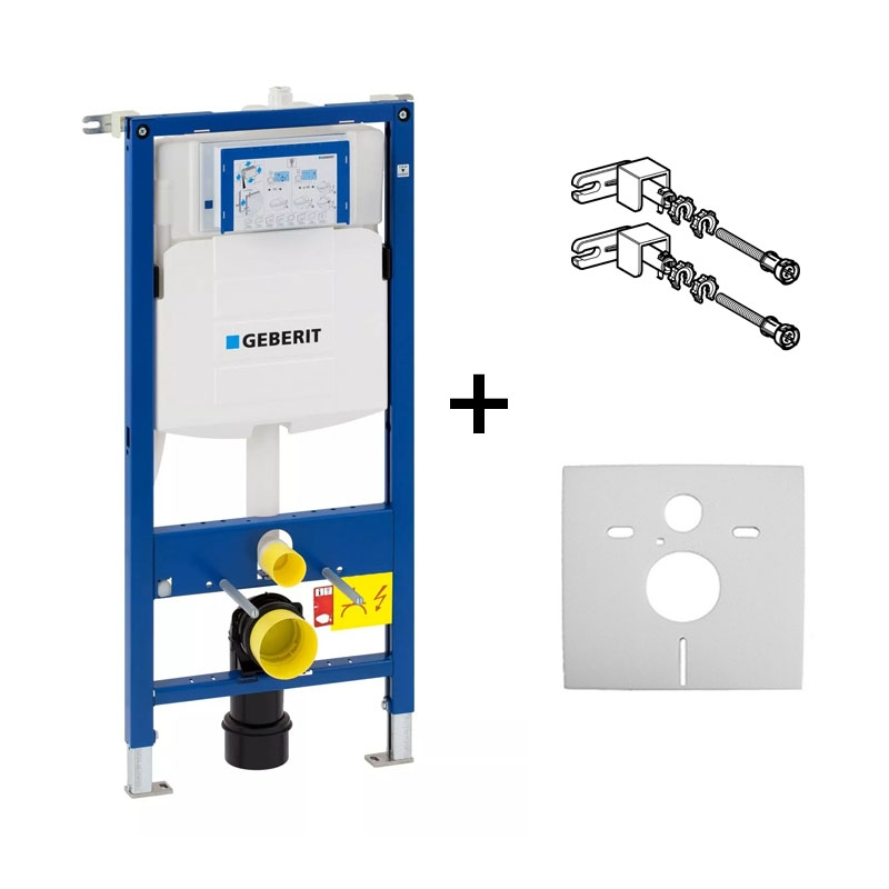 Geberit  Pachet cadru wc geberit duofix sigma 12, incastrat, 1.12 m, antifonare, elemente prindere, 111.928.00.6