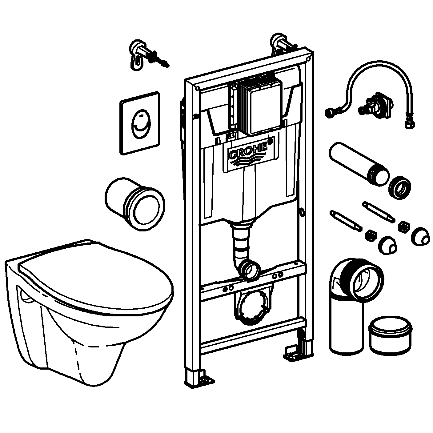 Cauti Pachet WC 4 in 1 Grohe Solido Perfect 39192000, suspen…?