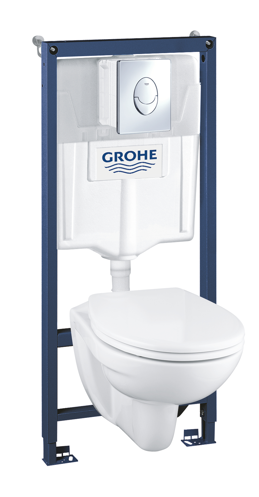 Grohe Pachet wc 4 in 1 grohe solido perfect 39192000, suspendat, wc lecico perth, cadru, capac, placuta, alb