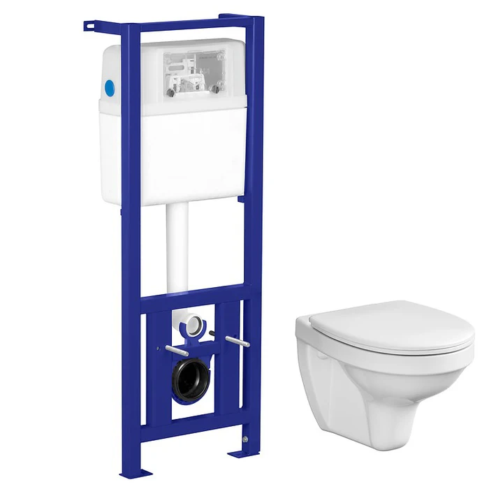 Cersanit Pachet wc suspendat cersanit, cadru, wc, capac, fara clapeta, alb, s701-193