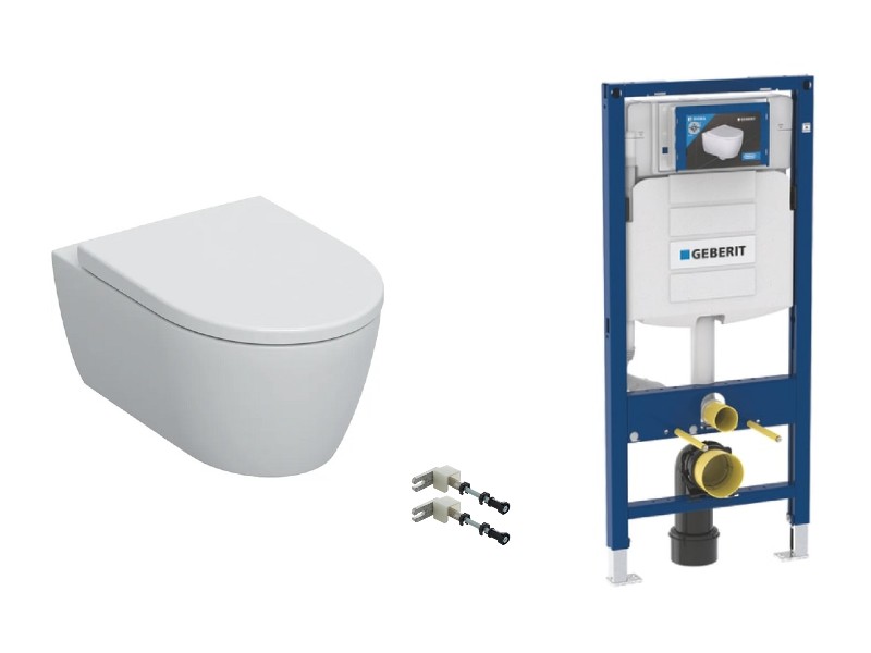 Geberit  Pachet wc suspendat geberit icon, rimless, softclose, cadru geberit sigma, fara clapeta, 501.664.00.1-1st