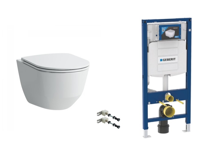 Laufen Pachet wc suspendat laufen pro, rimless, softclose, cadru geberit sigma, fara clapeta, alb, h8669570000001-28st