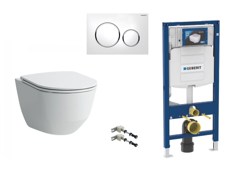 Laufen Pachet wc suspendat laufen pro, rimless, softclose, cadru geberit sigma, clapeta alb lucios, alb, h8669570000001-29st