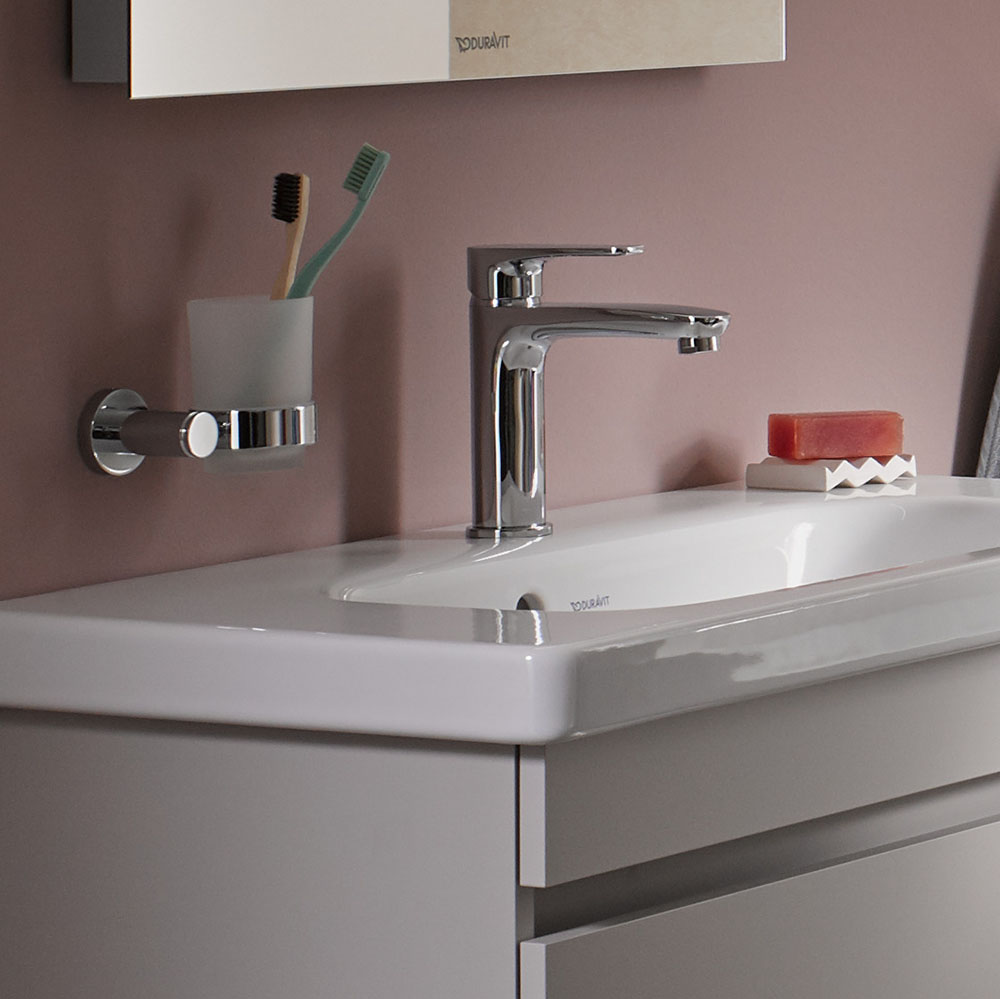 Pahar baie Duravit 0099191000, D-Code, tip instalare pe perete, calitate superioara pentru baia ta, crom [5]