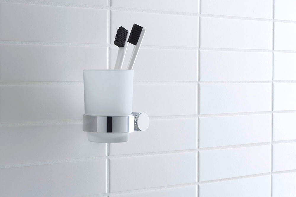 Pahar baie Duravit 0099191000, D-Code, tip instalare pe perete, calitate superioara pentru baia ta, crom [3]