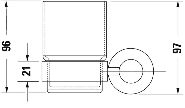 Pahar baie Duravit 0099191000, D-Code, tip instalare pe perete, calitate superioara pentru baia ta, crom [9]