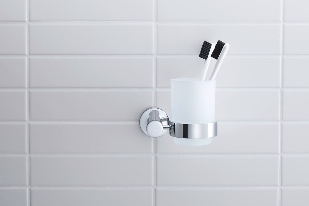 Pahar baie Duravit 0099201000, D-Code, tip instalare pe perete, calitate superioara pentru baia ta, crom [2]