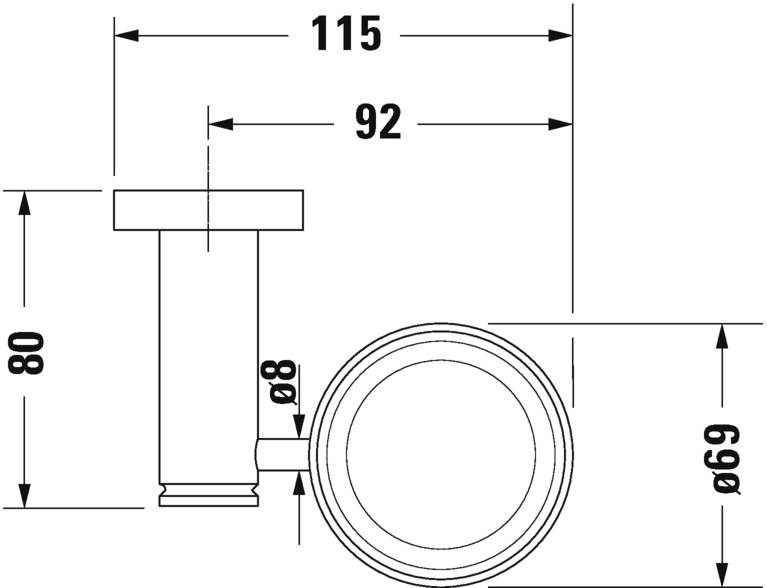 Pahar baie Duravit 0099201000, D-Code, tip instalare pe perete, calitate superioara pentru baia ta, crom [6]