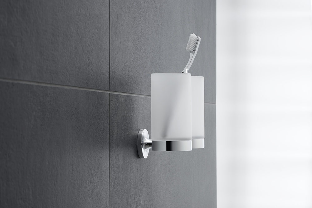 Pahar baie Duravit 0099481000, Starck T, tip instalare pe perete, calitate superioara pentru baia ta, crom [2]