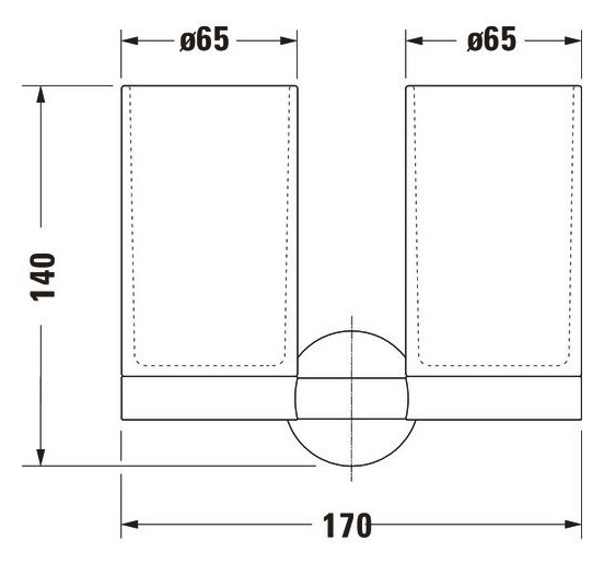 Pahar baie Duravit 0099481000, Starck T, tip instalare pe perete, calitate superioara pentru baia ta, crom [8]