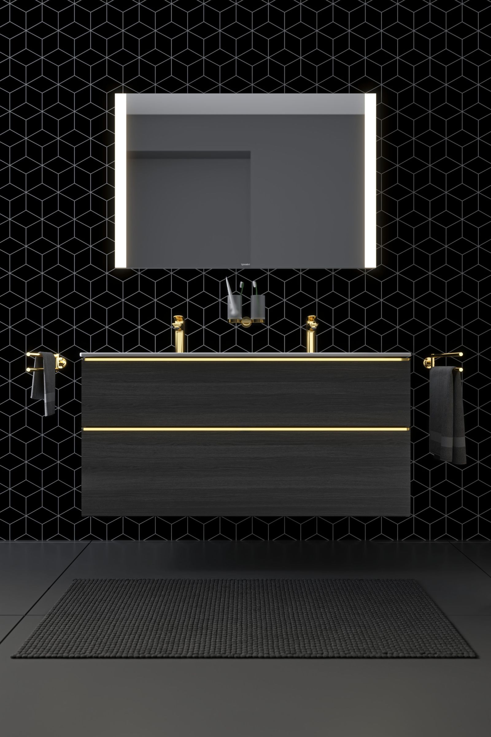 Pahar baie Duravit 0099483400, Starck T, tip instalare pe perete, calitate superioara pentru baia ta, auriu [2]