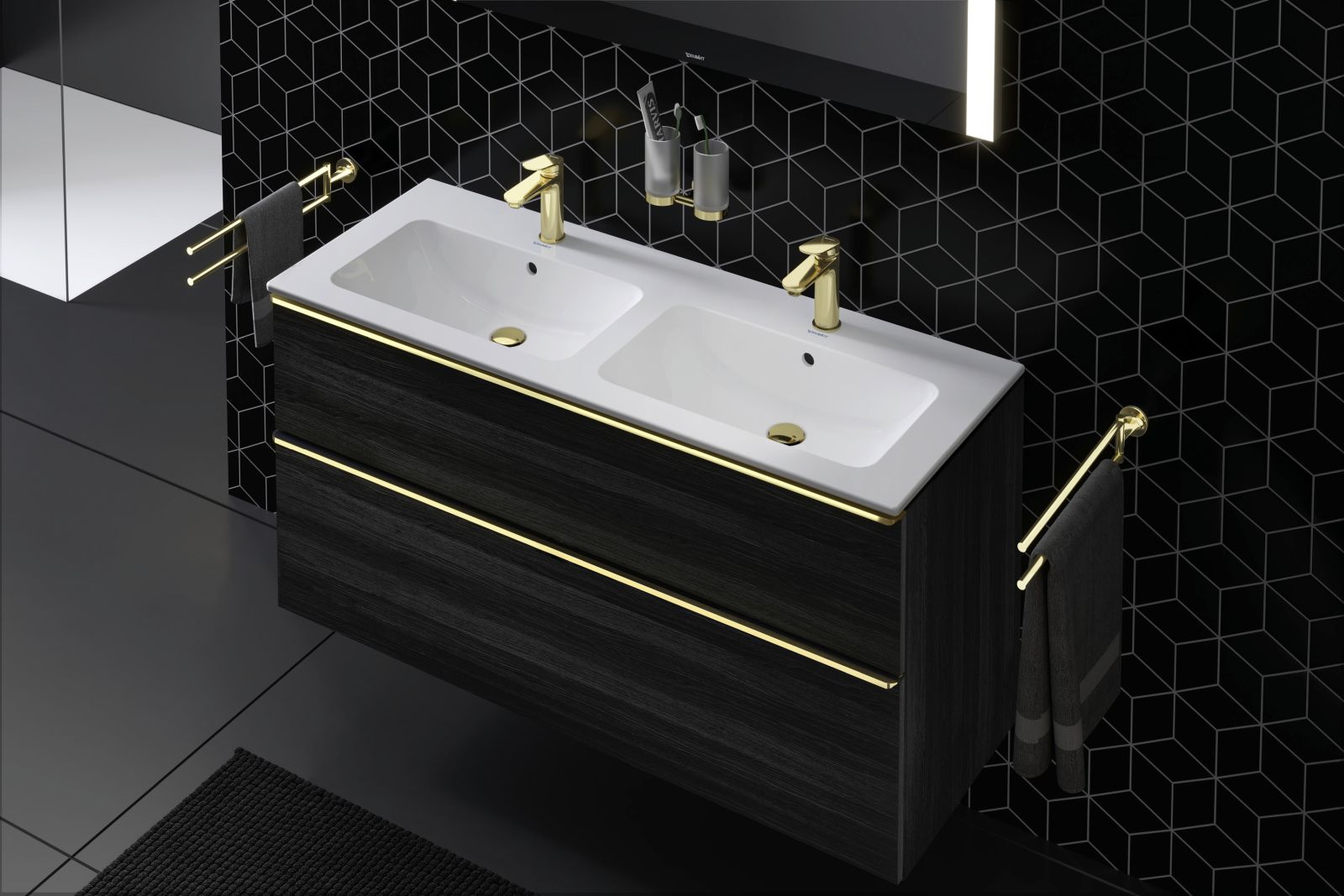 Pahar baie Duravit 0099483400, Starck T, tip instalare pe perete, calitate superioara pentru baia ta, auriu [1]