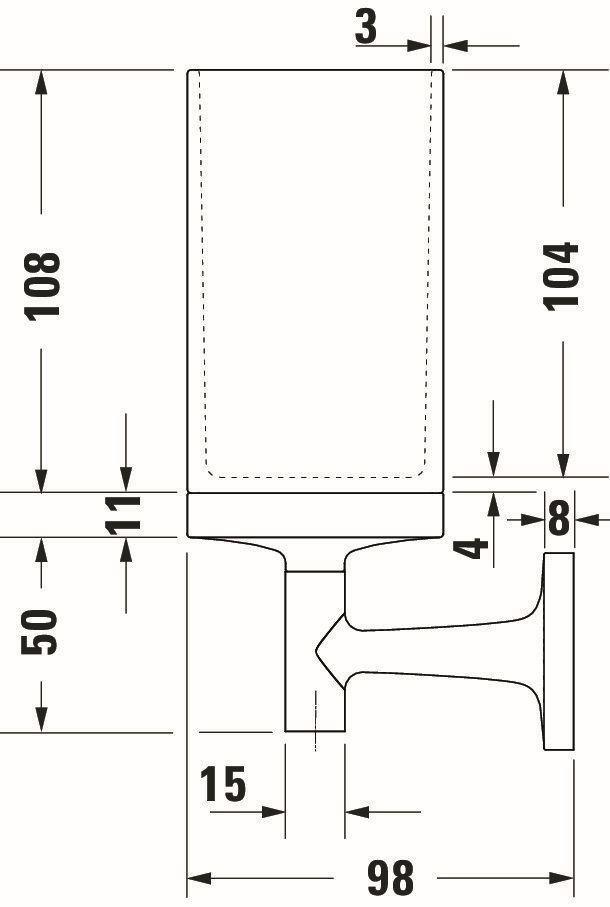 Pahar baie Duravit 0099313400, Starck T, tip instalare pe perete, calitate superioara pentru baia ta, auriu [5]