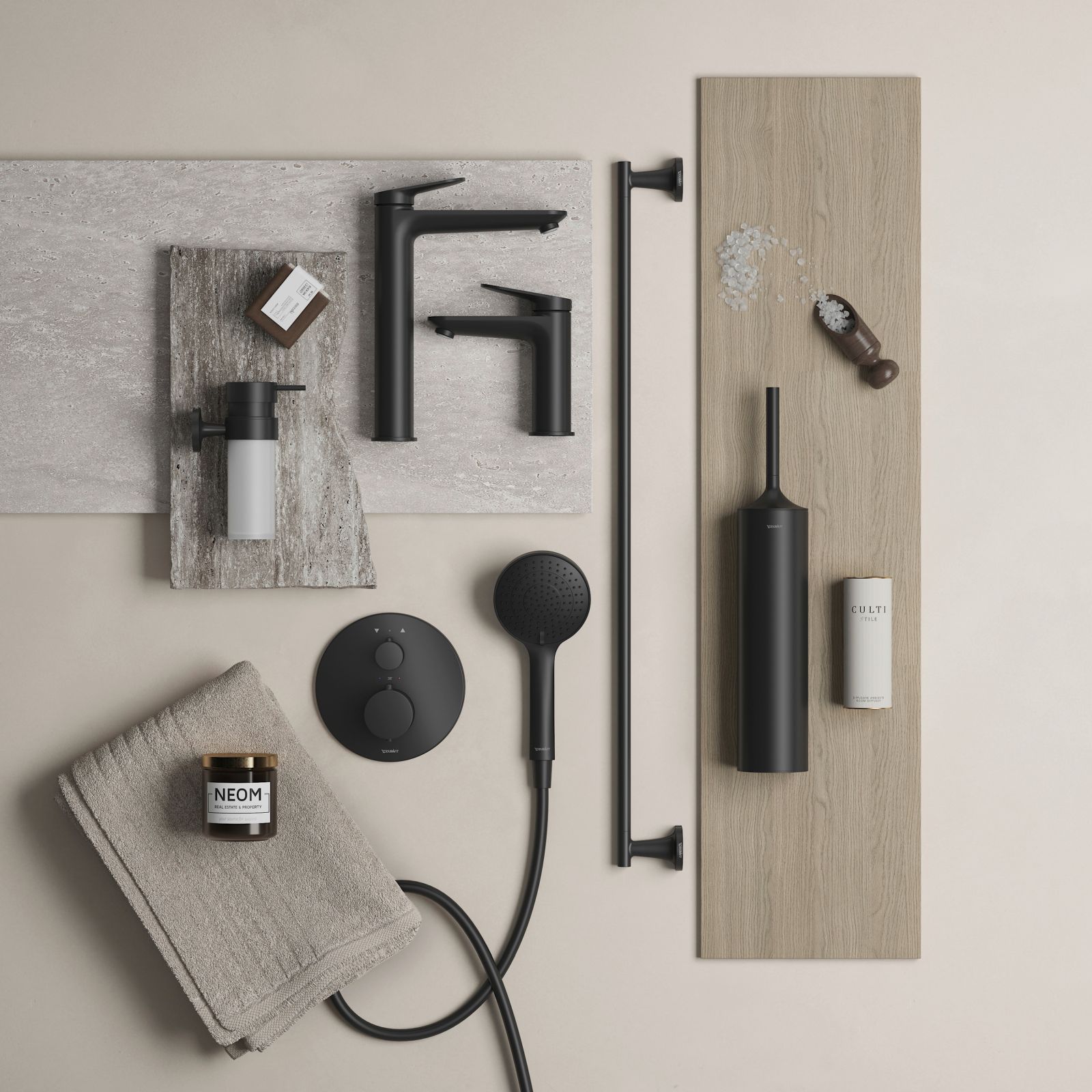 Pahar baie Duravit 0099314600, Starck T, tip instalare pe perete, calitate superioara pentru baia ta, negru [7]