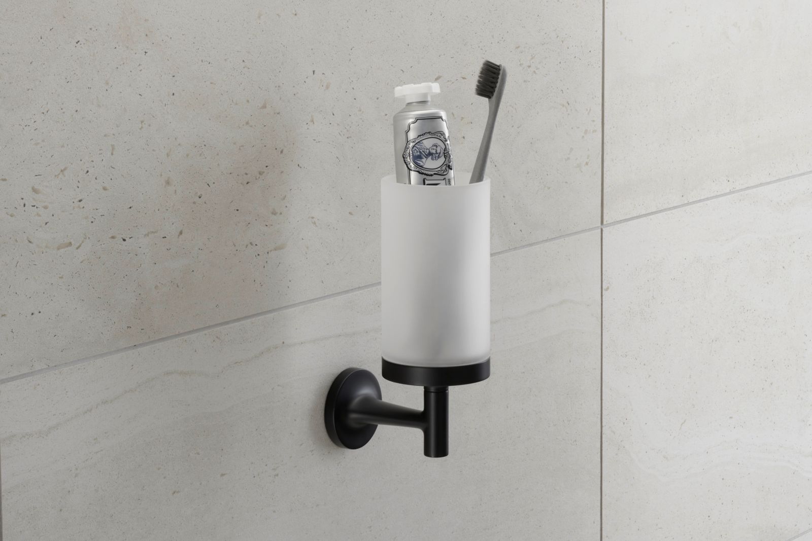 Pahar baie Duravit 0099314600, Starck T, tip instalare pe perete, calitate superioara pentru baia ta, negru [2]