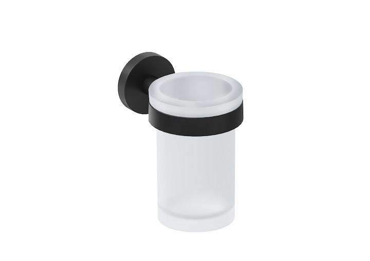 Jika Pahar baie jika mio, pe perete, metal, sticla, mat, negru, h3822f17160001