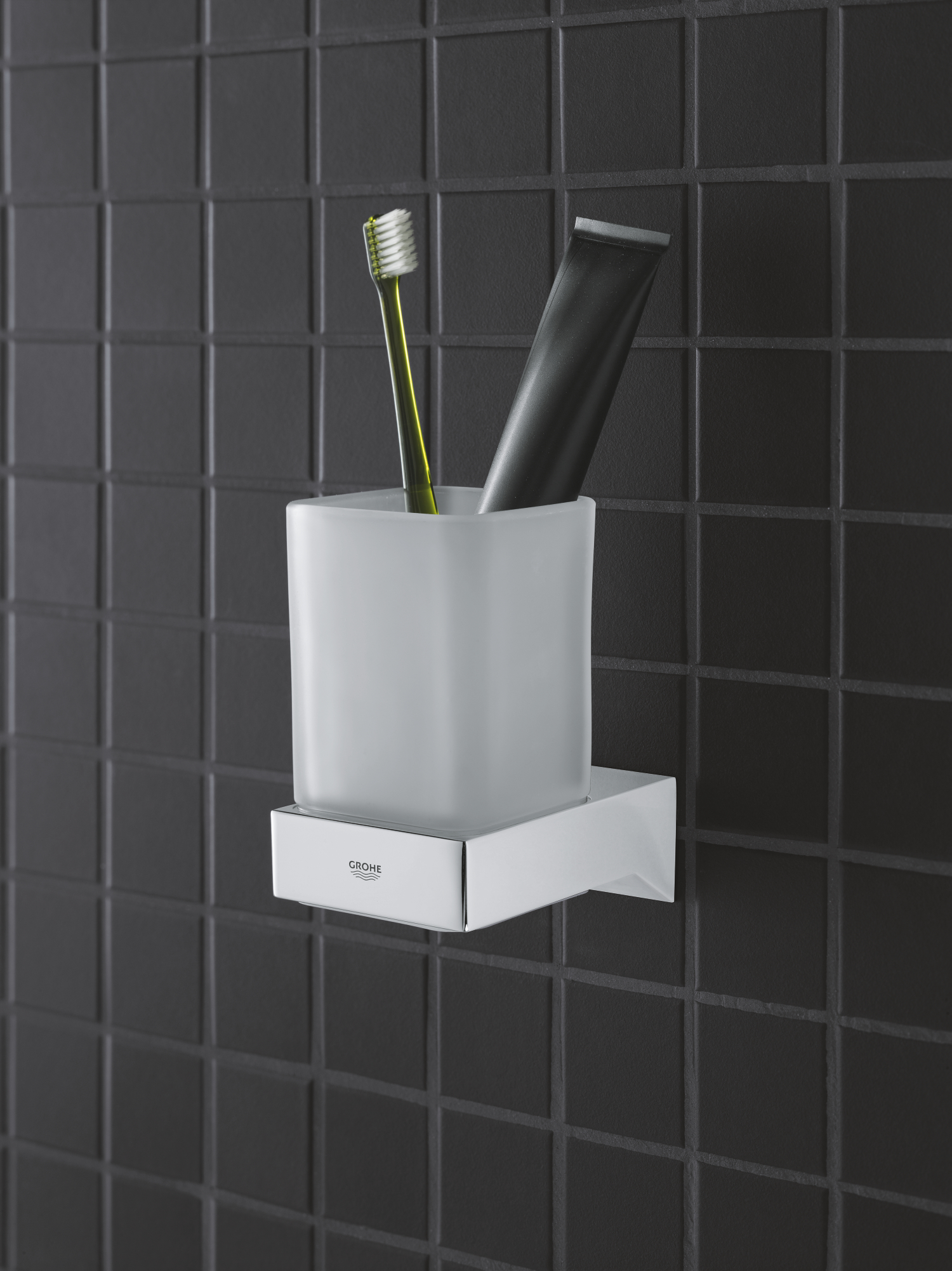 Pahar Grohe 40783000, 106 mm, 73 mm, 140 volum ml, pe suport, sticla, pahar, Alb