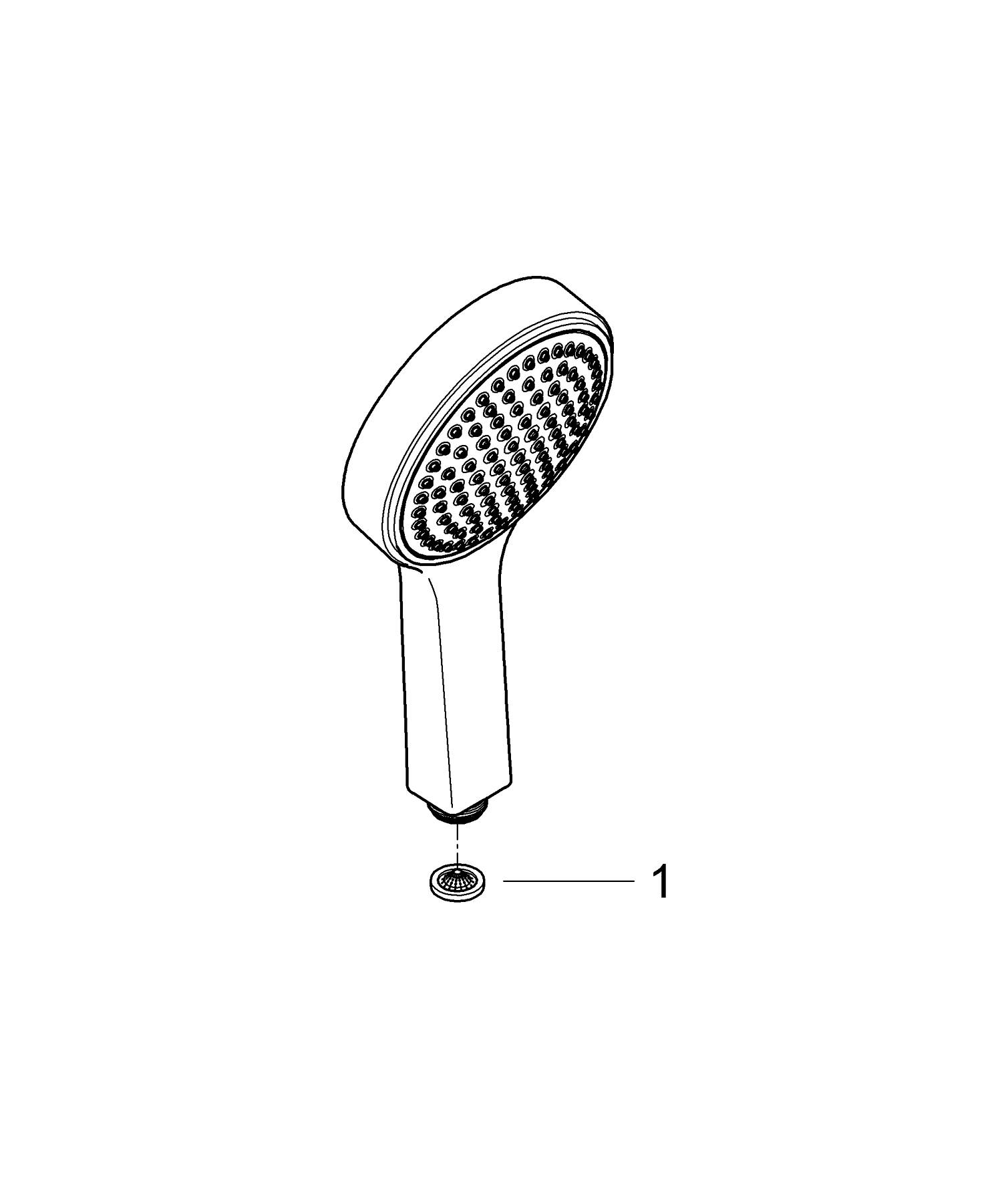 Para de dus Grohe 27661000, 115 mm, 220 mm, 114 mm, 3 functii, 1/2 racord, sistem anticalcar, universal, Crom