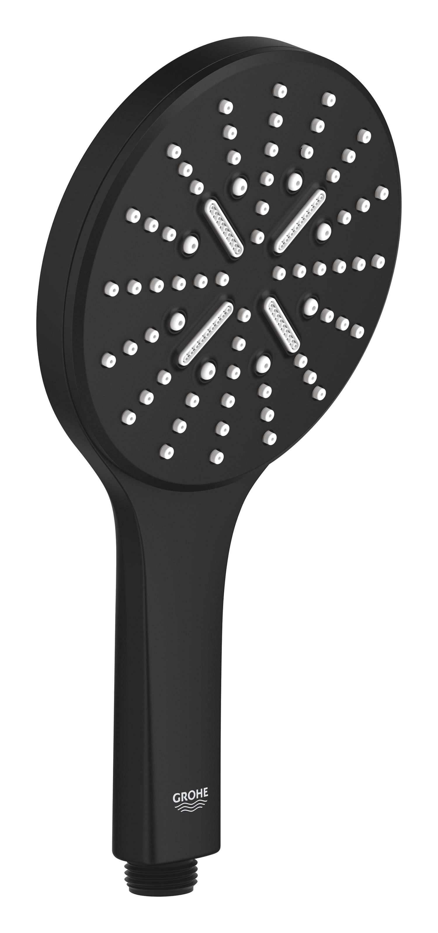 Grohe Para de dus grohe rainshower smartactive 130 22127kf0, 1/2'', 3 pulverizari, 9.5 l/min, anti-calcar, mat, negru