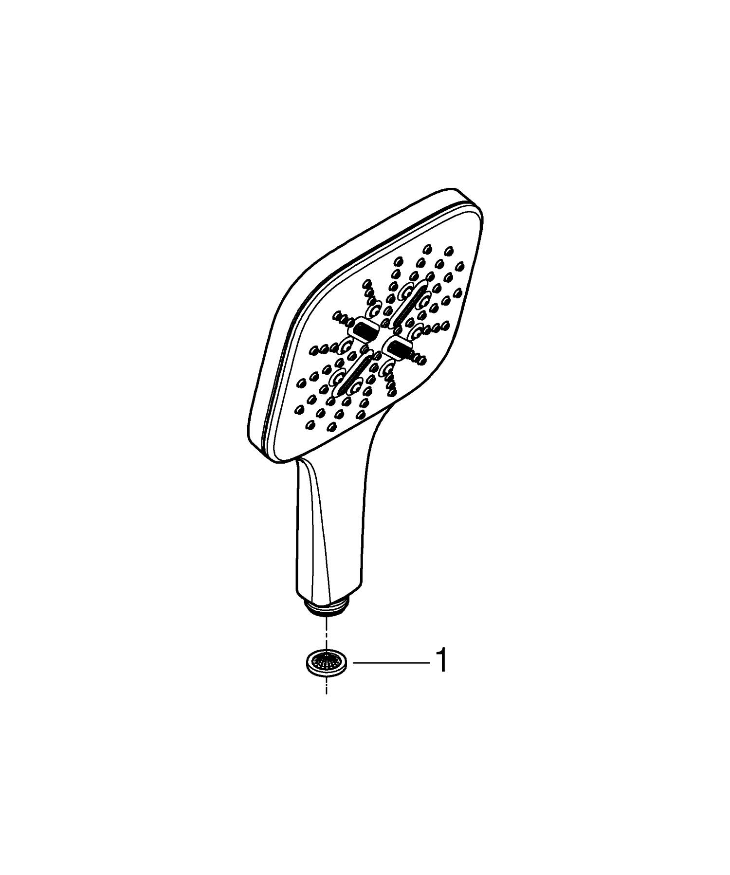 Para de dus Grohe 26582000, SmartActive Cube, diametru 130 mm, 3 functii, montaj universal, racord 1/2'', crom [6]
