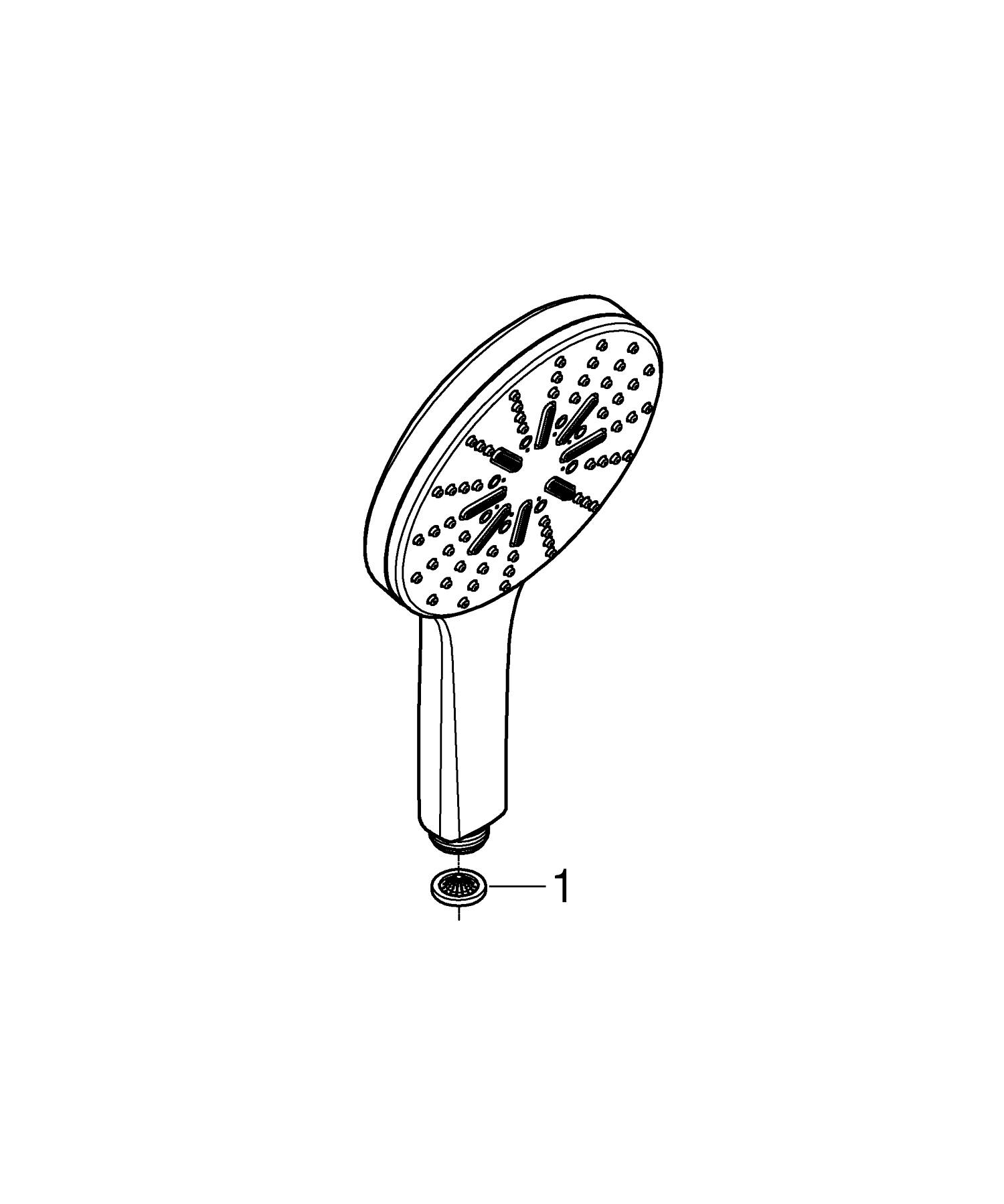 Para de dus Grohe 1016760000, SPA AQUA, diametru 130 mm, 3 functii, montaj universal, racord 1/2'', crom [7]