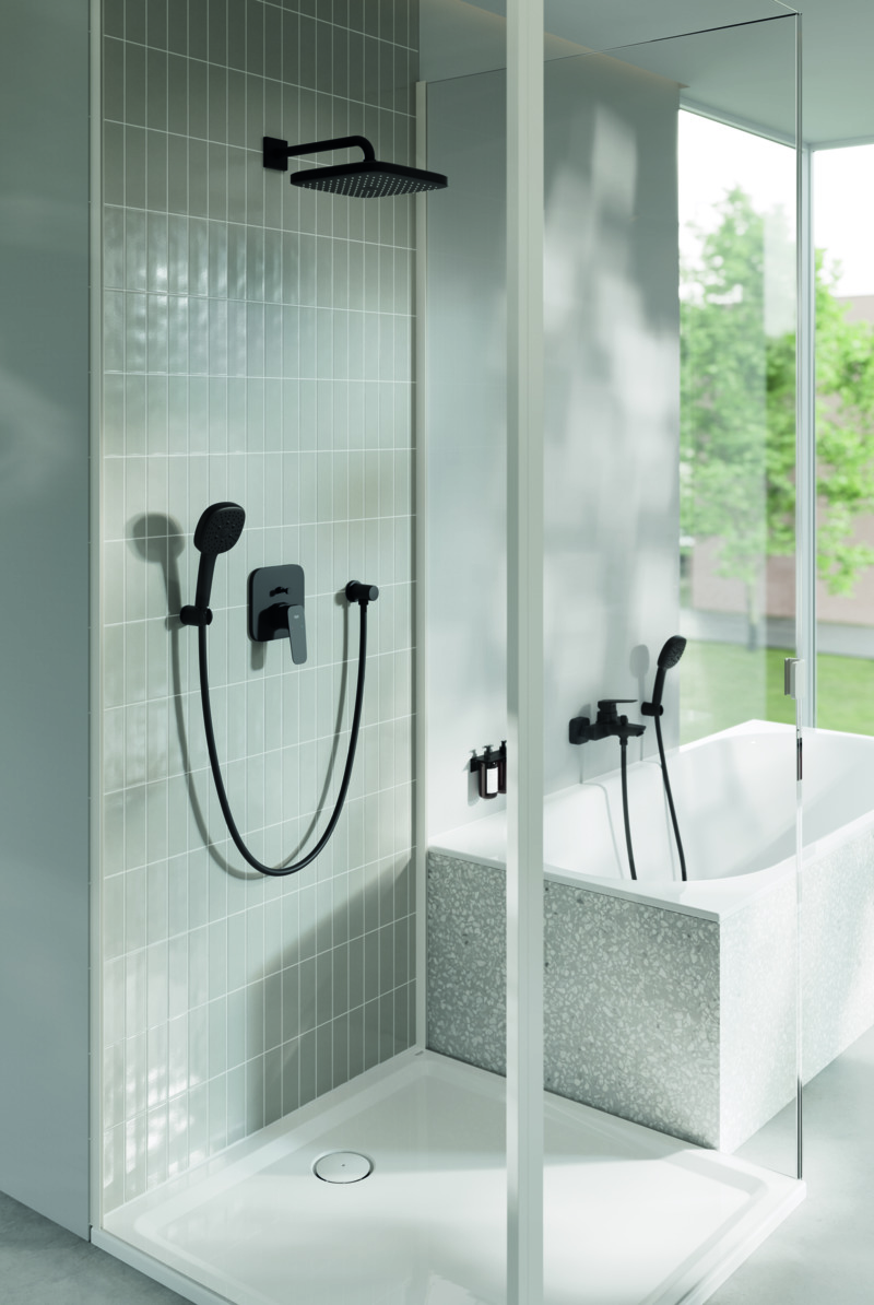 Set para de dus Grohe 275882433, Para dus Tempesta Cube 110, diametru 110 mm, 3 functii, montaj universal, negru [3]