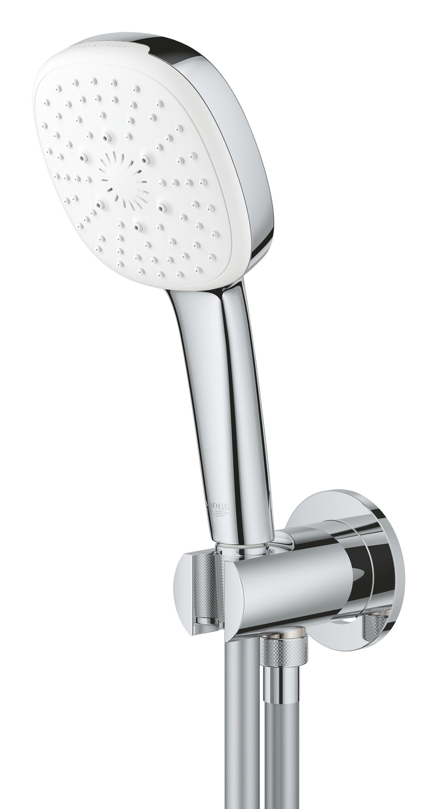 Para de dus Grohe 26910003, 110 mm, 1.5 m, 221 mm, 3 functii, 1/2 racord, sistem anticalcar, universal, Crom
