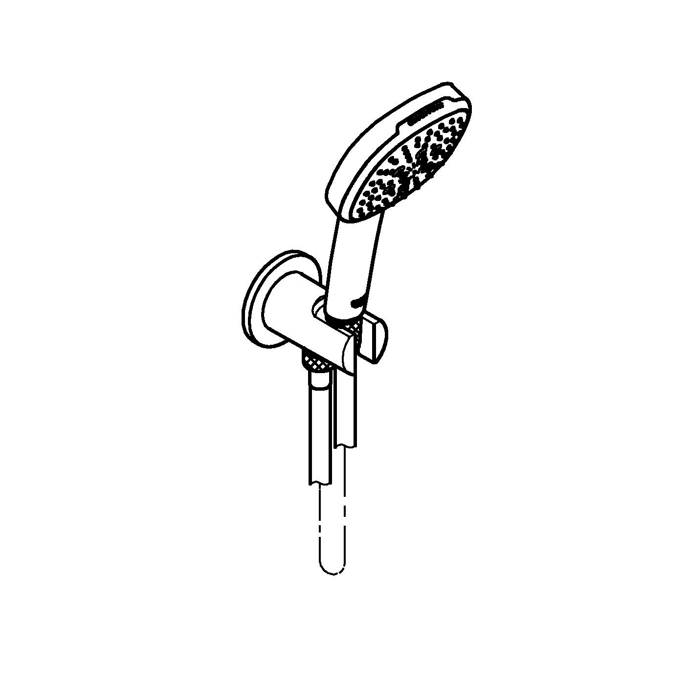 Set para de dus Grohe 269102433, Para dus Tempesta Cube 110, diametru 110 mm, 3 functii, montaj universal, negru [5]