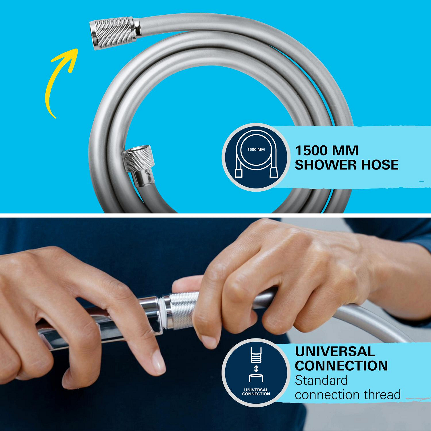 Set para de dus Grohe 26973001, Para dus Vitalio Comfort 110, diametru 110 mm, 2 functii, montaj universal, crom [9]