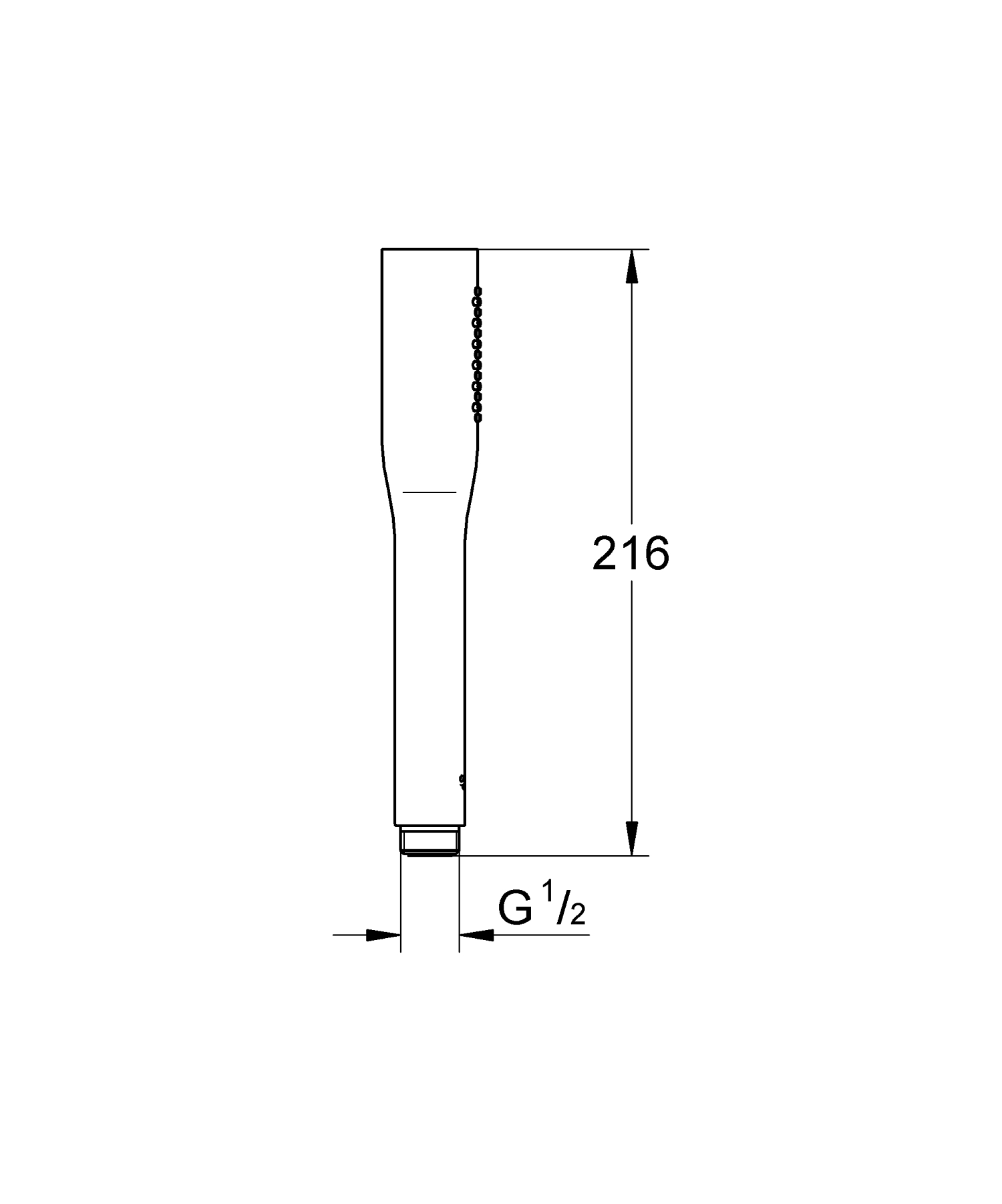 Para de dus Grohe 27458000, Vitalio Get Stick, diametru 55 mm, montaj universal, lungime furtun m 0, crom [2]