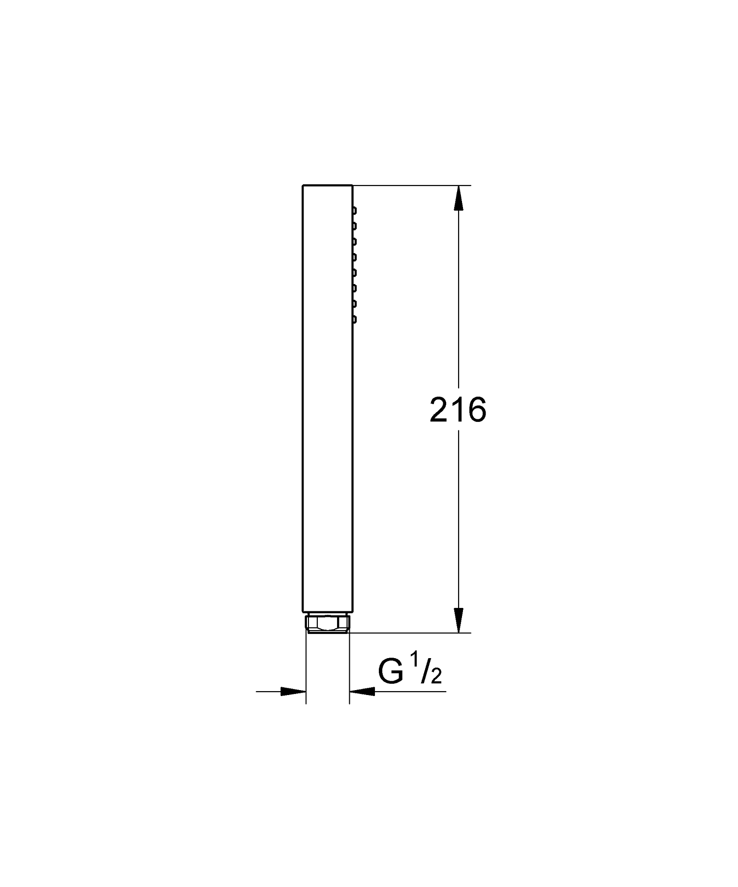 Para de dus Grohe 26392000, Vitalio Joy Cube Stick, diametru 55 mm, montaj universal, racord 1/2'', crom [1]