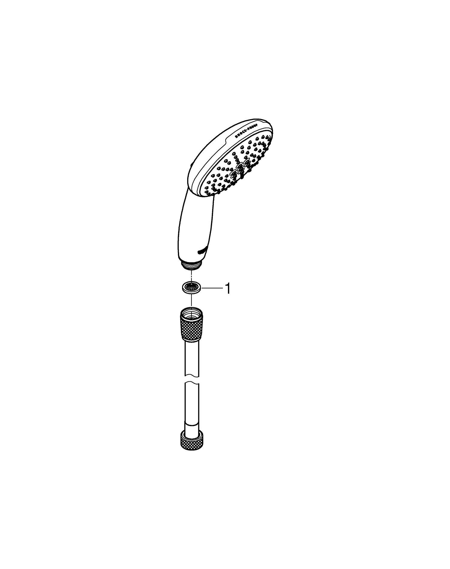 Set para de dus Grohe 26972001, Para dus Vitalio Start 110, diametru 110 mm, 2 functii, montaj universal, crom [18]