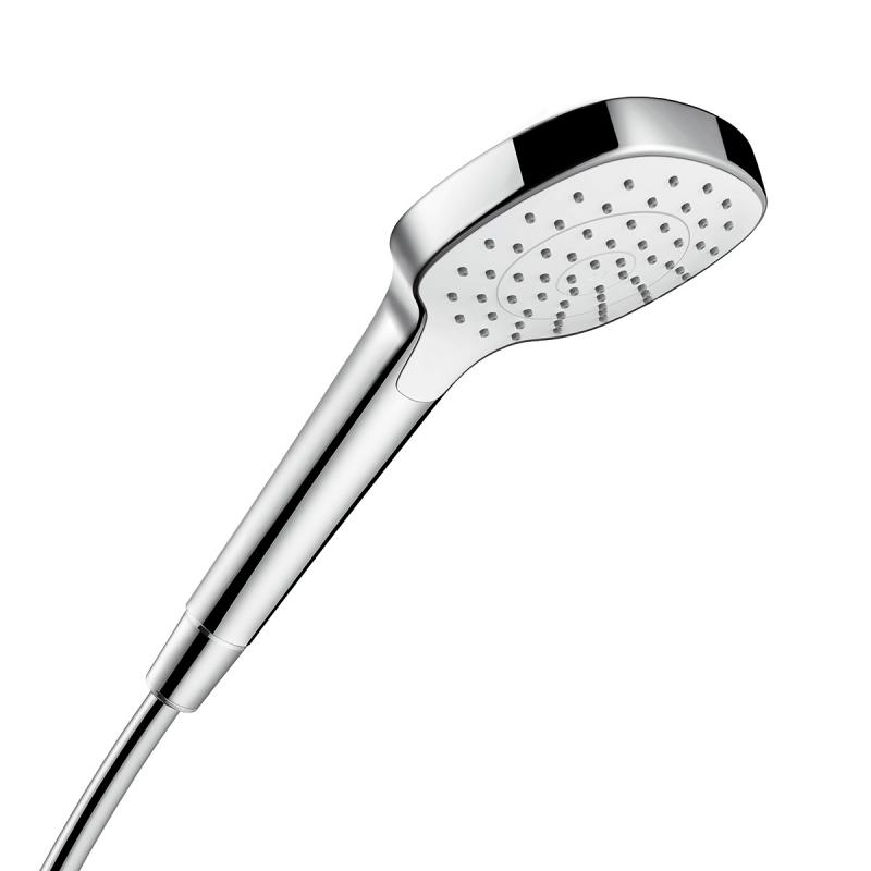 Hansgrohe Para de dus hansgrohe croma select e 26816400, 1/2'', 110 mm, 1 pulverizare, ecosmart, anti-calcar, crom / alb