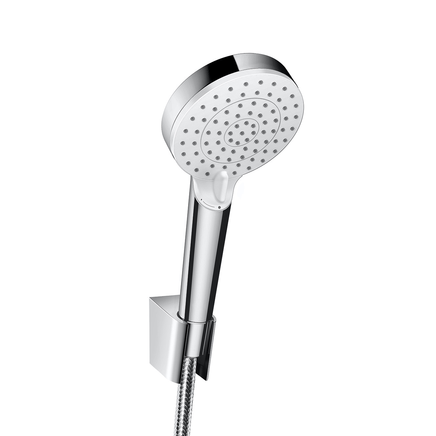 Hansgrohe Para de dus hansgrohe crometta, 100 mm, 2 functii, suport, furtun, crom, 26694400