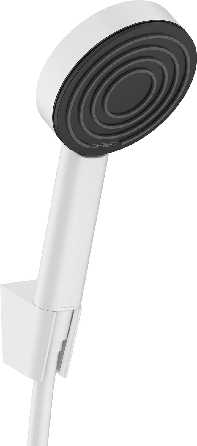 Hansgrohe Para de dus hansgrohe pulsify s, universala, 105 mm, 1 functie, suport, furtun, mat, alb, 24301700