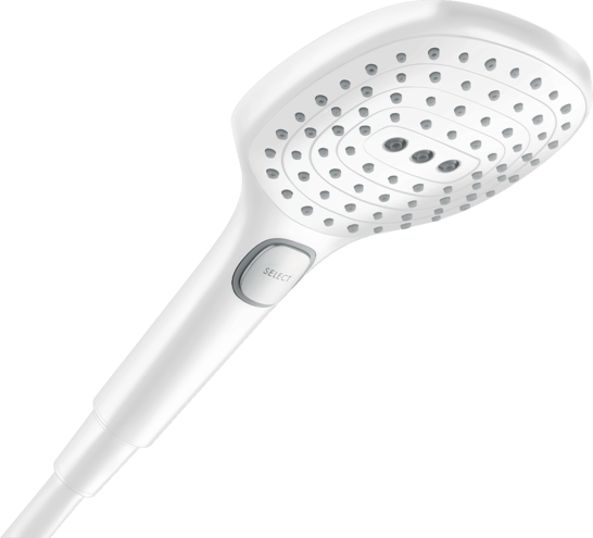 Hansgrohe Para de dus hansgrohe raindance e120 26520700, universala, 120 mm, 3 functii, anti-calcar, mat, alb