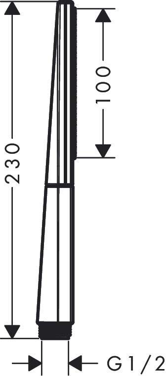 Para de Grohe 26867000, 25 mm, 230 mm, 1 functii, 1/2 racord, sistem anticalcar, universal, abs, Crom