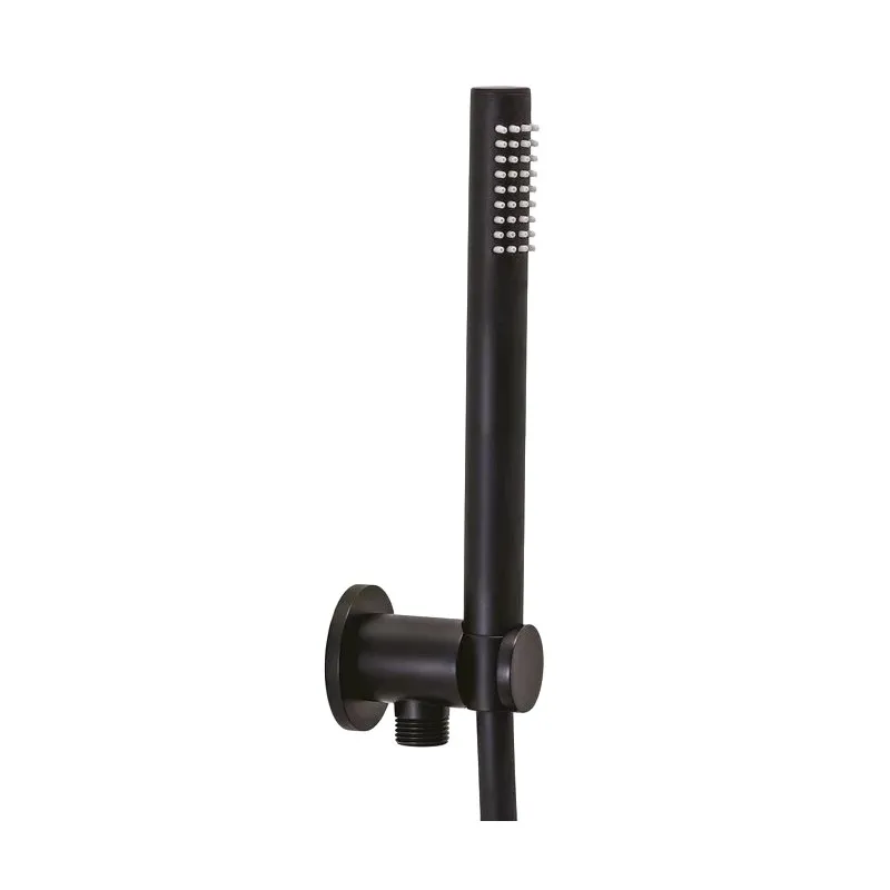 Paffoni Para de dus paffoni stick, 24 mm, 1 functie, suport, furtun, mat, negru, zdup094no