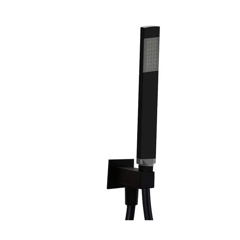 Paffoni Para de dus paffoni west, 30 mm, 1 functie, cot iesire, furtun, mat, negru, zdup095no