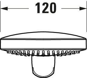 Para de dus Duravit UV0650017010, dus, diametru 120 mm, 3 functii, montaj universal, racord 1/2'', crom [9]