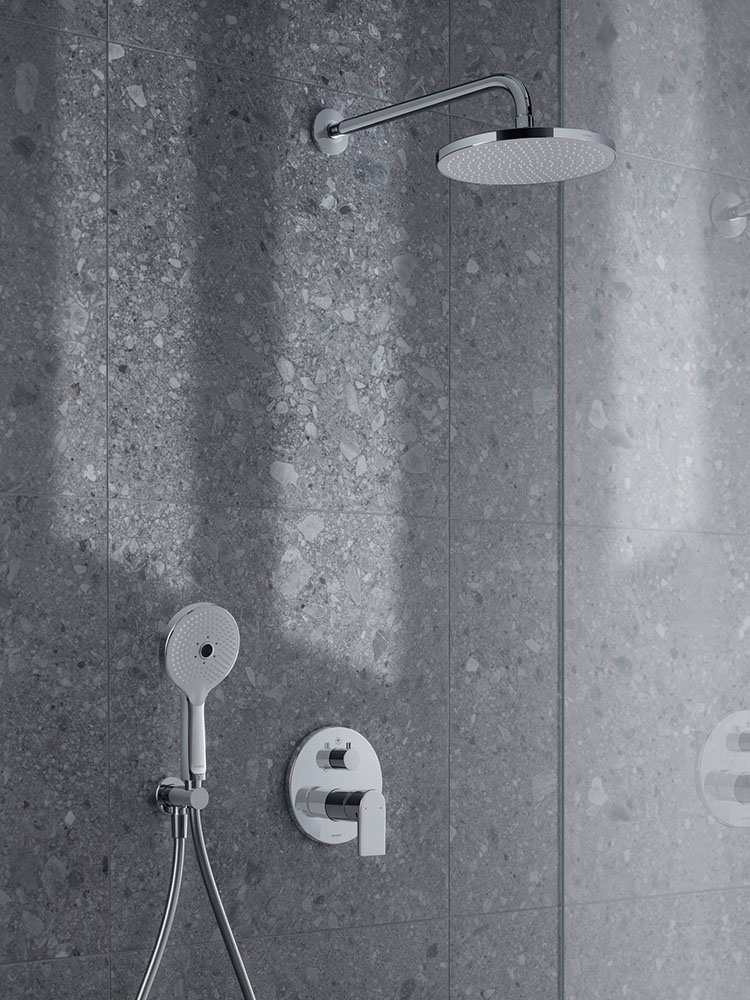 Para de dus Duravit UV0650017010, dus, diametru 120 mm, 3 functii, montaj universal, racord 1/2'', crom [7]