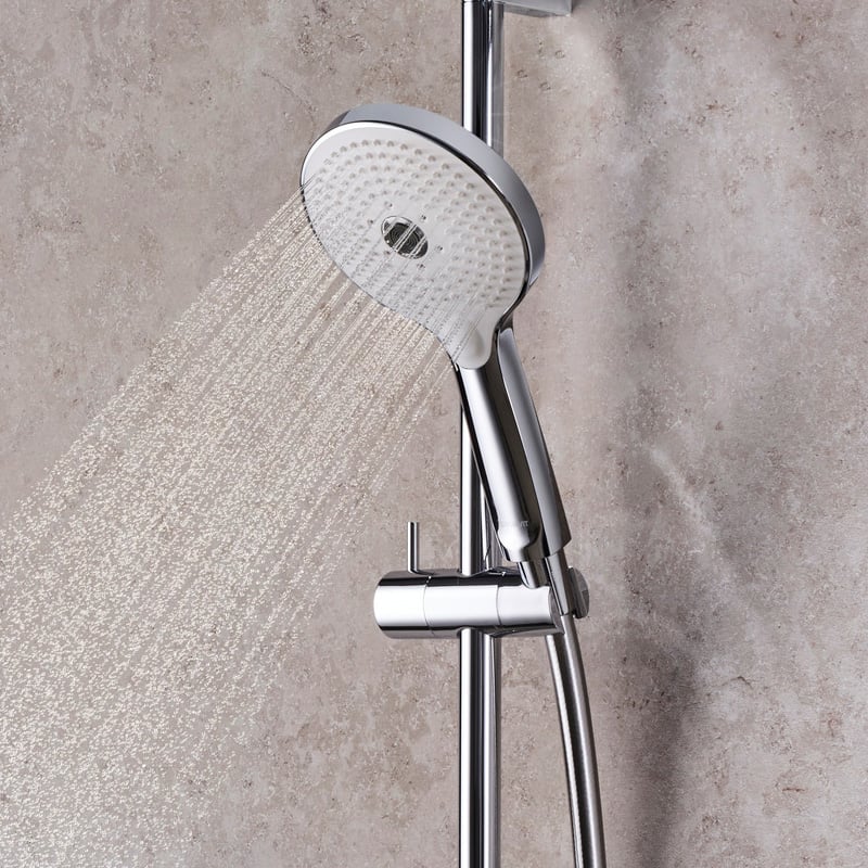 Para de dus Duravit UV0650017010, dus, diametru 120 mm, 3 functii, montaj universal, racord 1/2'', crom [4]