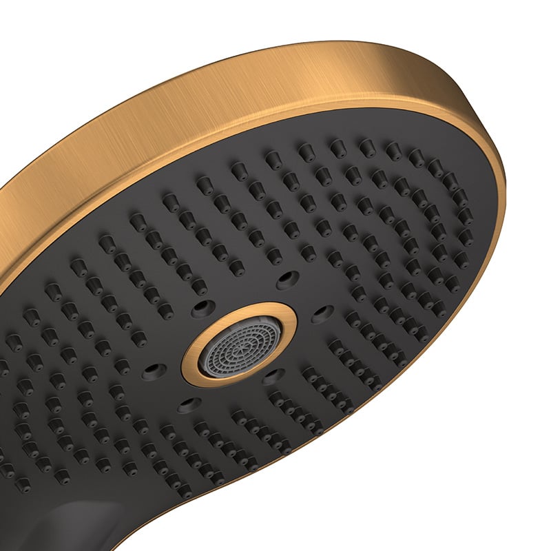 Para dus Duravit UV0652017004, 120 mm, 240 mm, 3 functii, 1/2 racord, sistem anticalcar, universal, Bronz