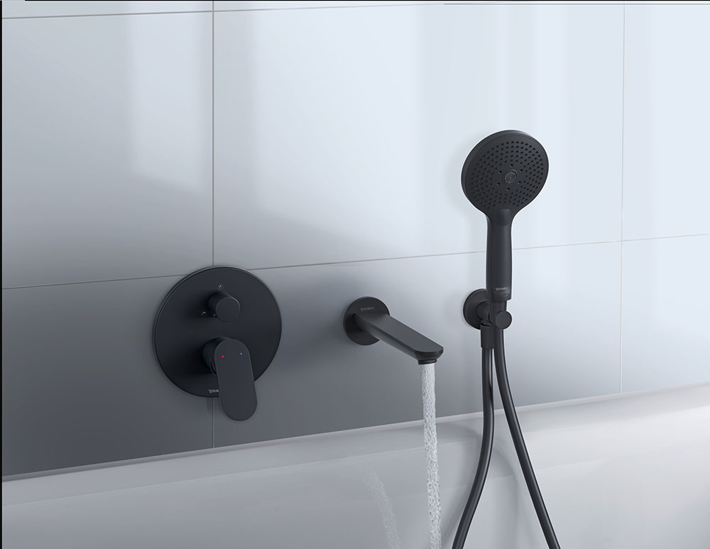 Para de dus Duravit UV0652017046, dus, diametru 120 mm, 3 functii, montaj universal, racord 1/2'', negru [3]