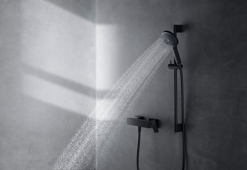 Para de dus Duravit UV0652017046, dus, diametru 120 mm, 3 functii, montaj universal, racord 1/2'', negru [4]