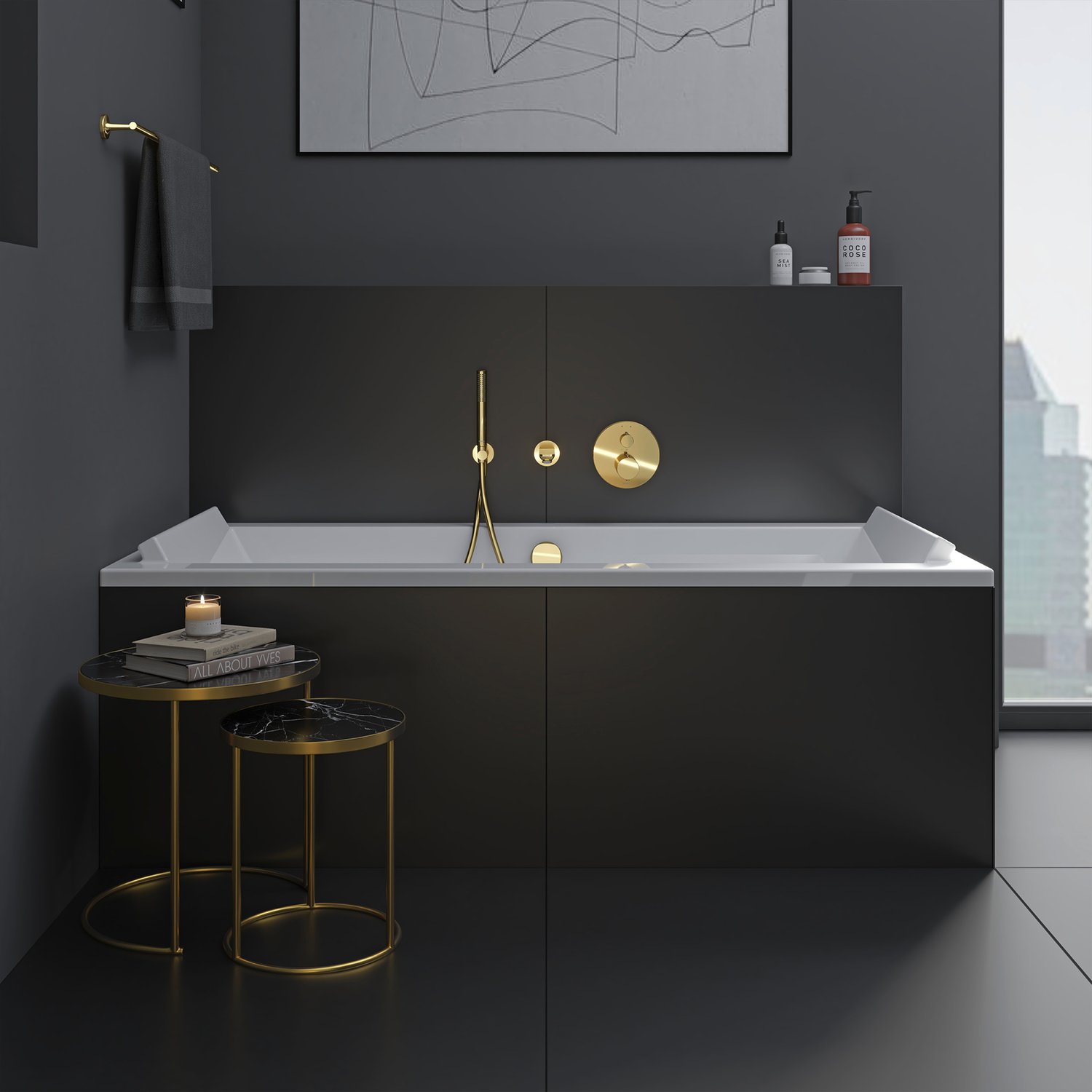 Para de dus Duravit UV0642001034, dus, diametru 25 mm, montaj universal, racord 1/2'', para shockproof, auriu [2]