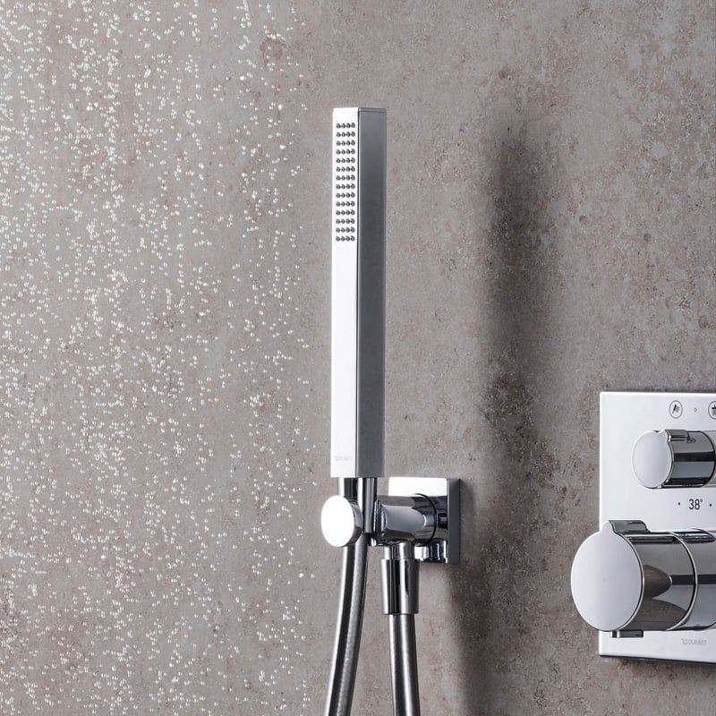 Para dus Duravit UV0642002010, 22 mm, 222 mm, 1 functii, 1/2 racord, sistem anticalcar, universal, Crom